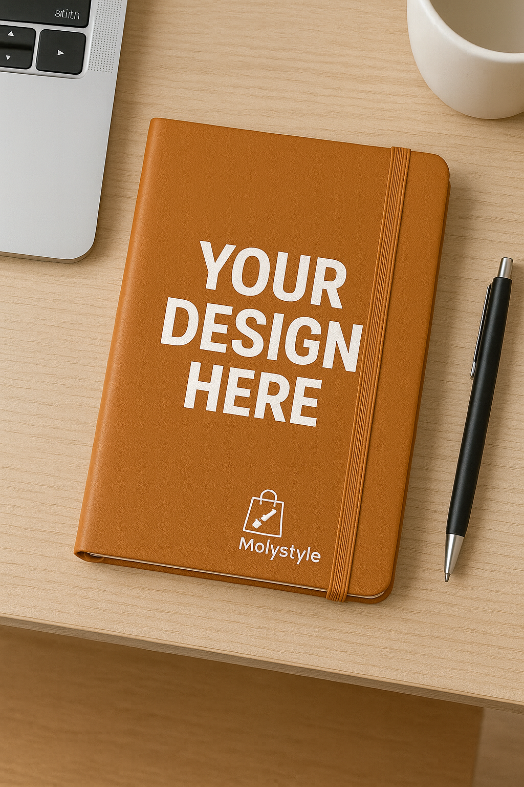 MolyStyle PU Leather Notebook – A5 Size ✨