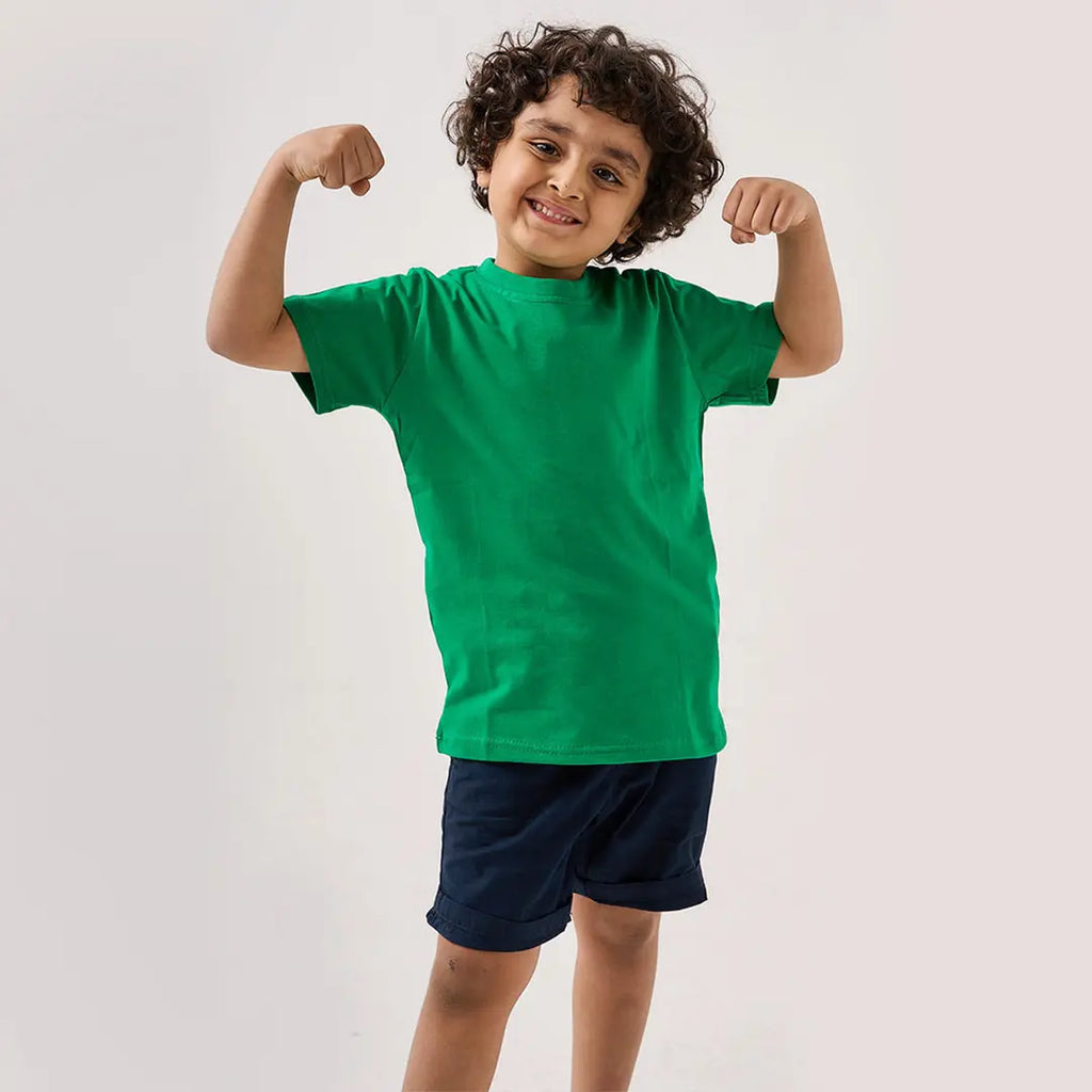 Blank kids' T-shirt for custom printing.