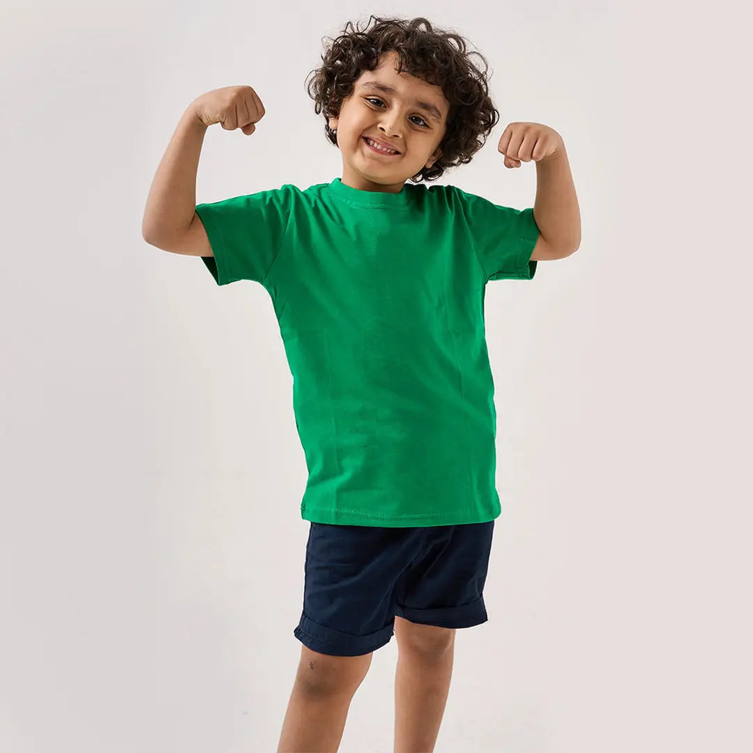 Blank kids' T-shirt for custom printing.