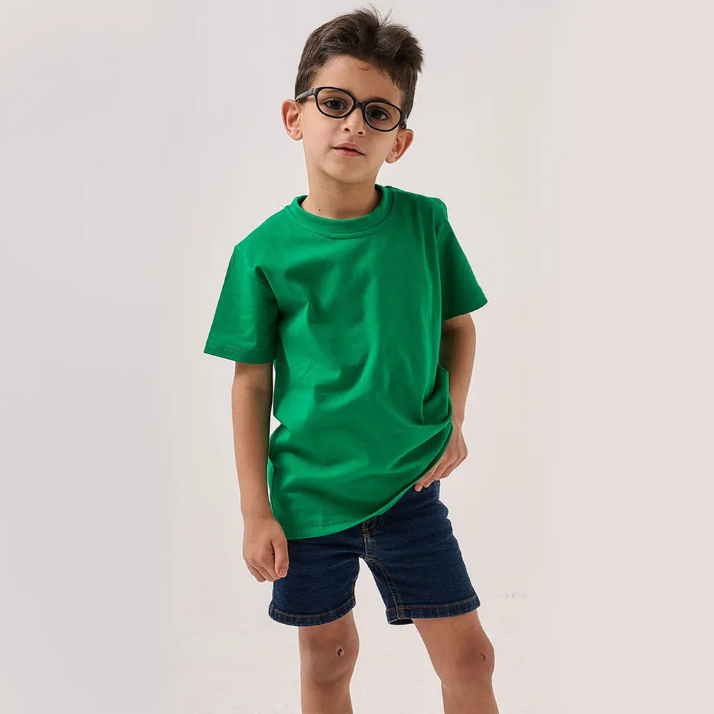 Blank kids' T-shirt for custom printing.