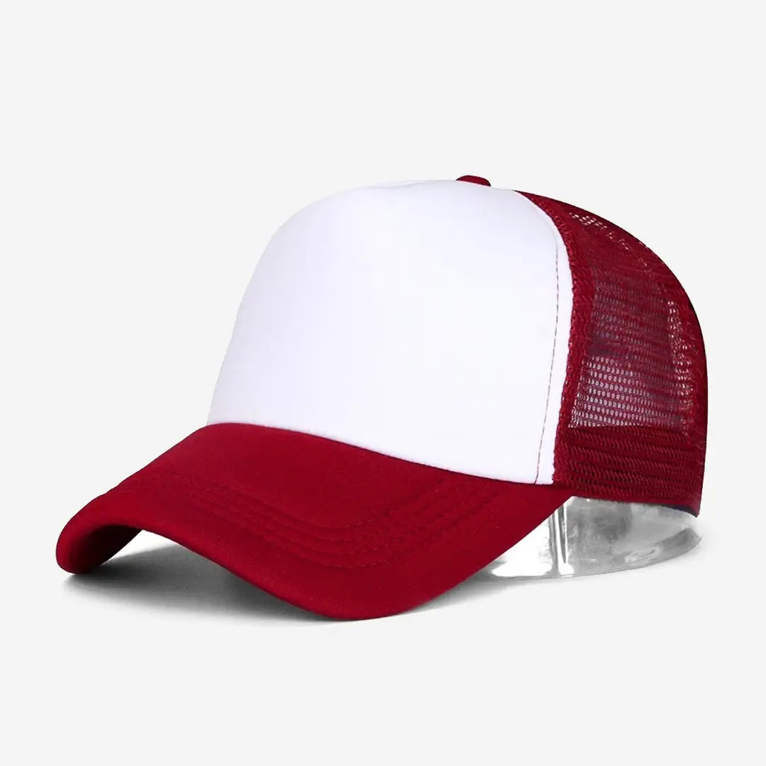 Custom trucker cap with personalized printed design