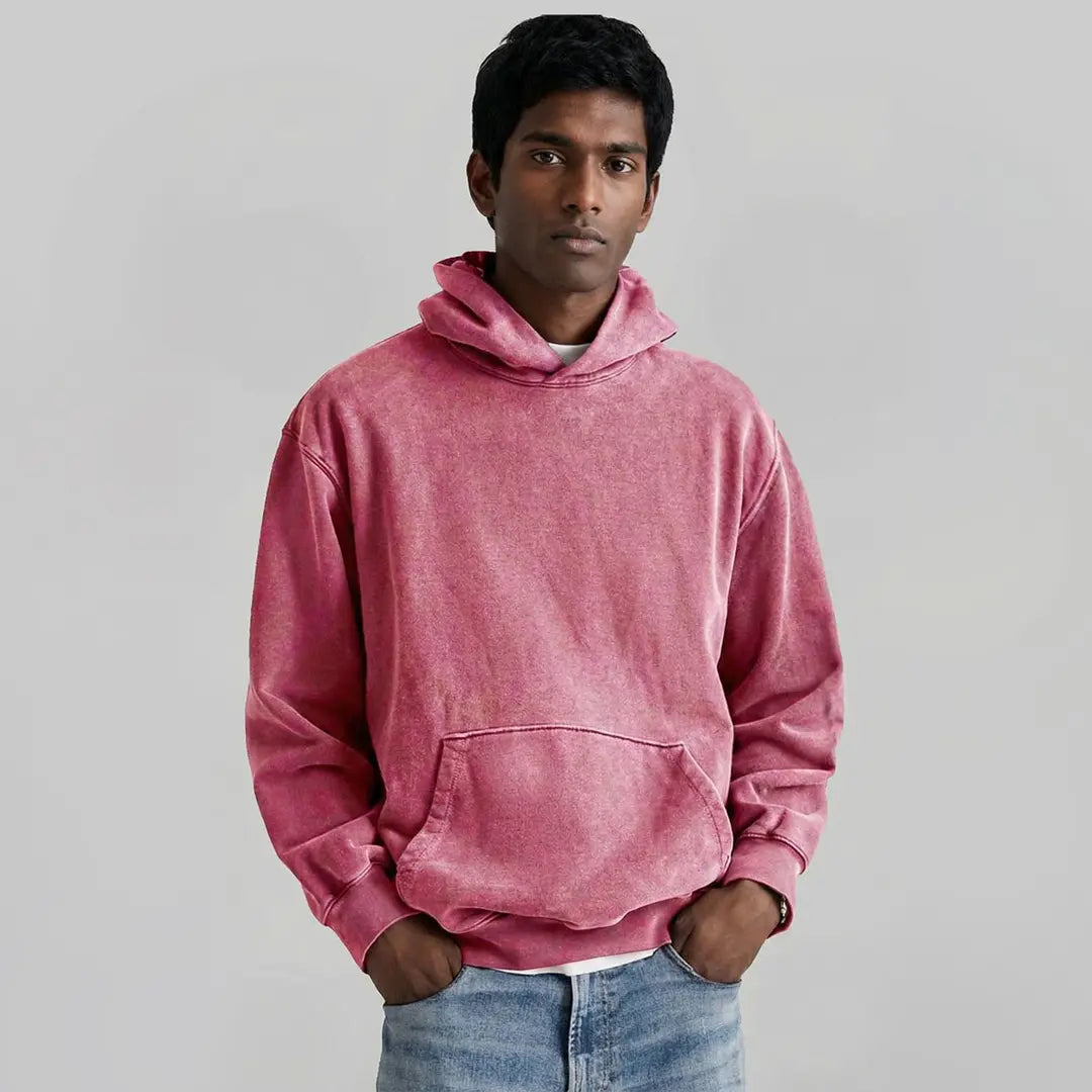 Custom washed oversized hoodie with personalized printed design