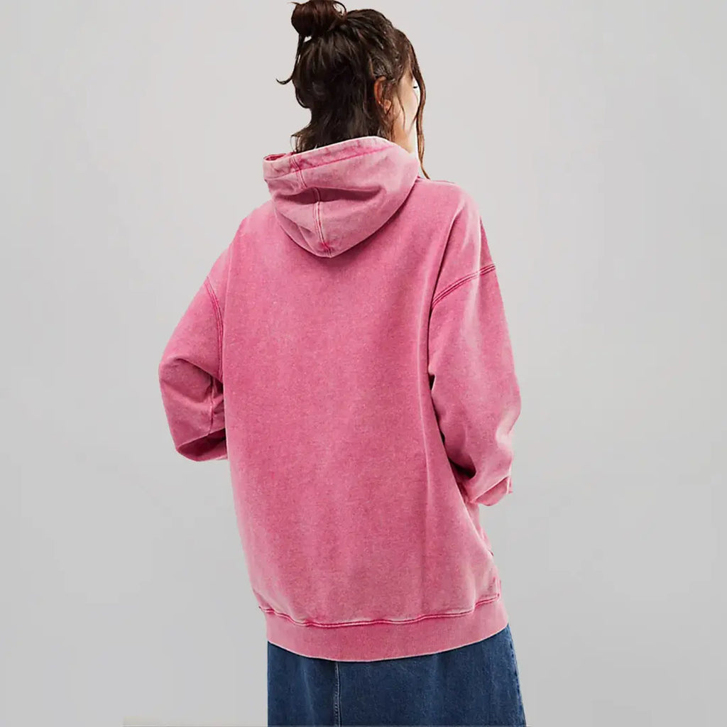 Custom washed oversized hoodie with personalized printed design