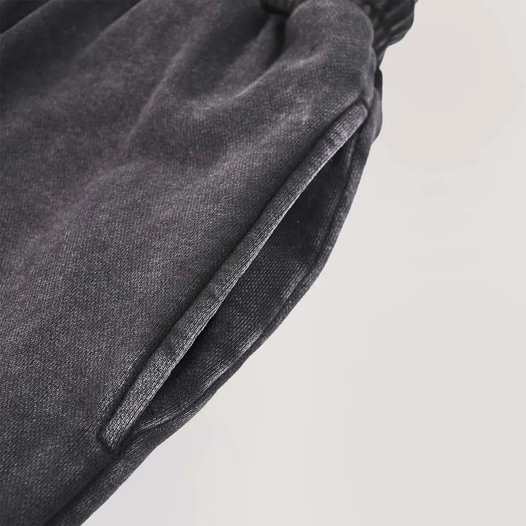 Custom Washed Milton sweatpants with personalized printed design
