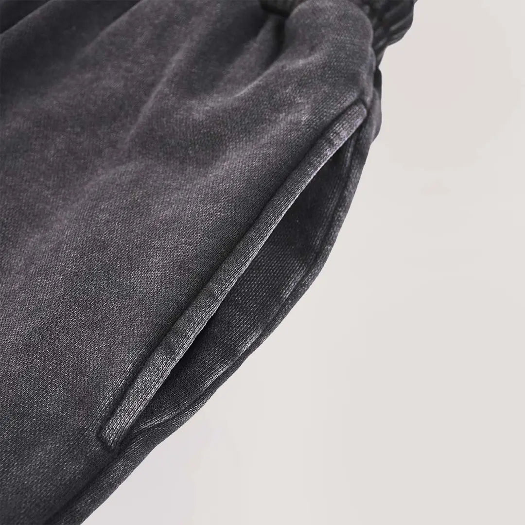 Custom Washed Milton sweatpants with personalized printed design