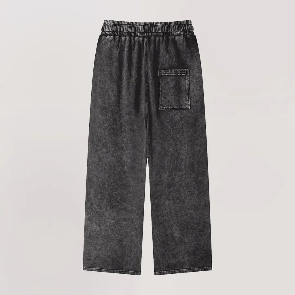 Custom Washed Milton sweatpants with personalized printed design