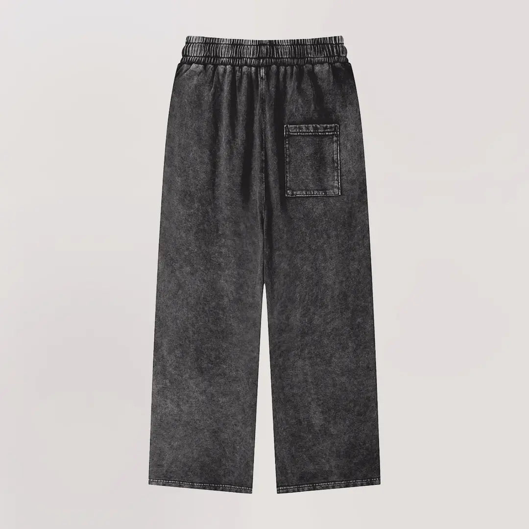 Custom Washed Milton sweatpants with personalized printed design