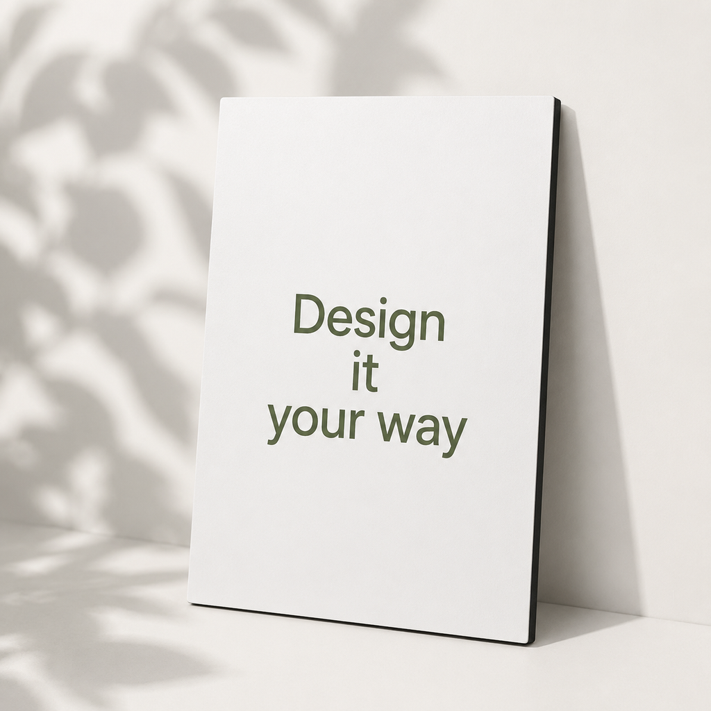 Custom MDF tableau with personalized printed design