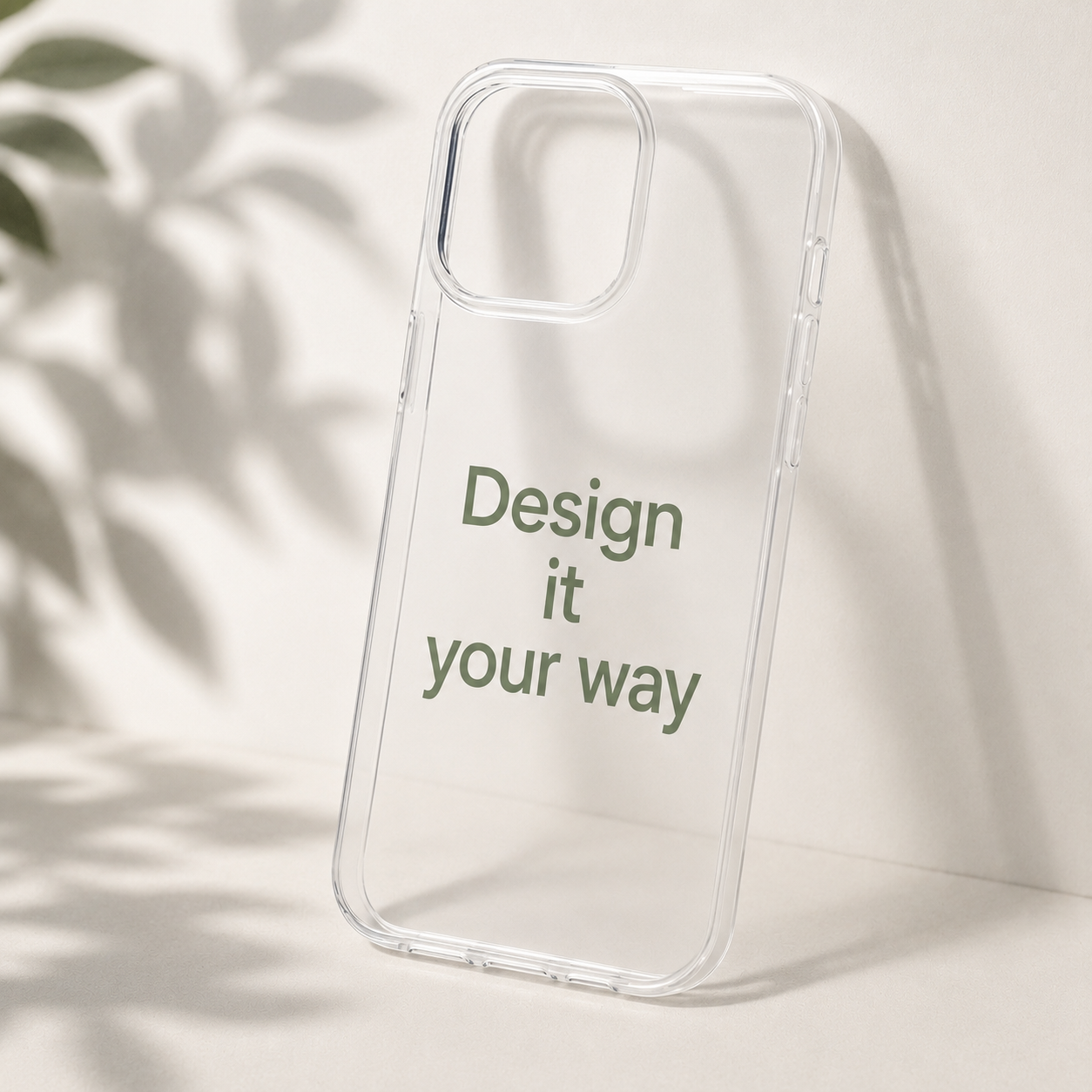 Custom clear phone case with personalized print