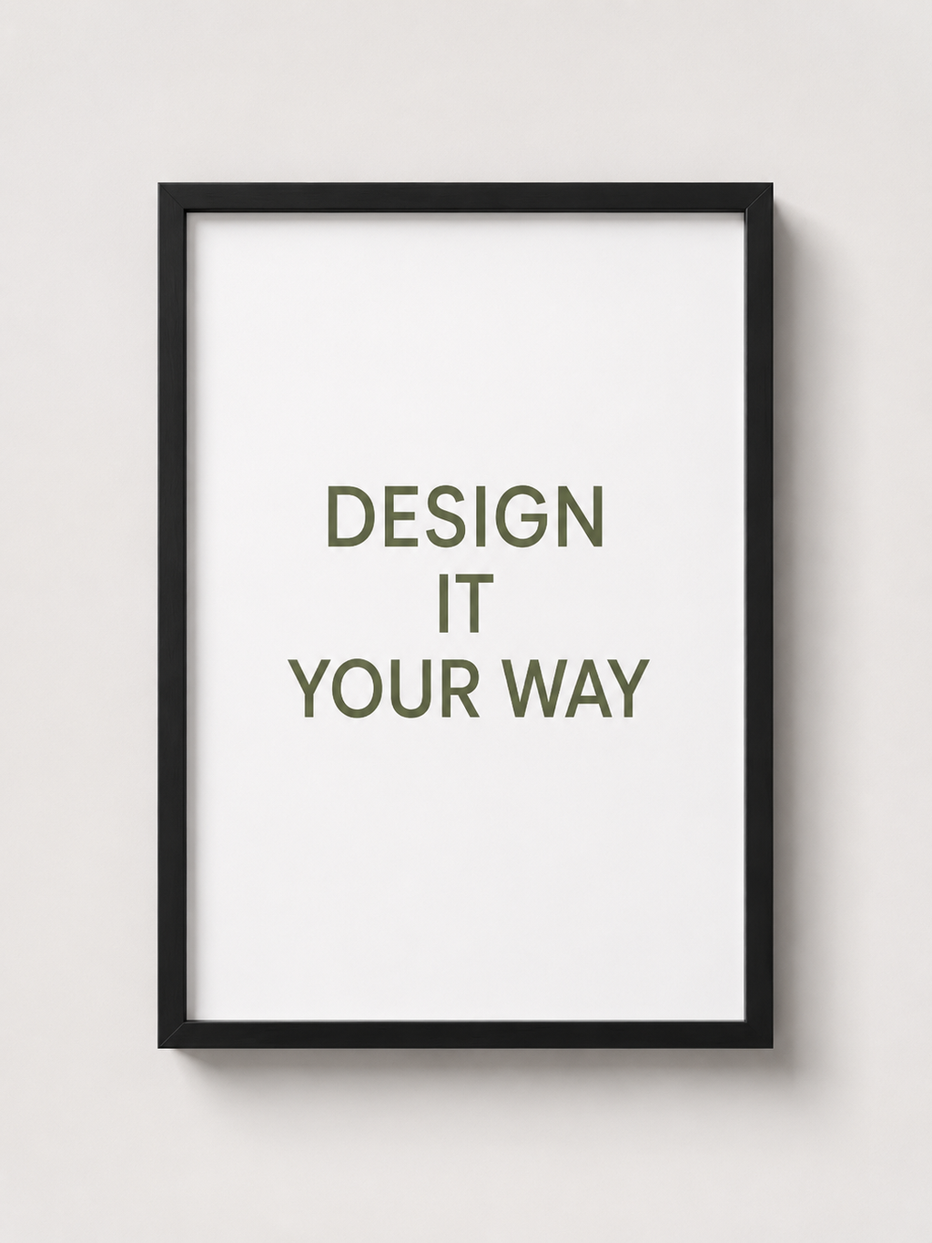 Print-on-demand framed poster with custom artwork