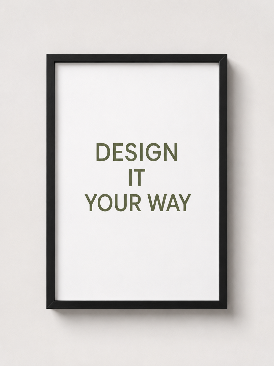Print-on-demand framed poster with custom artwork