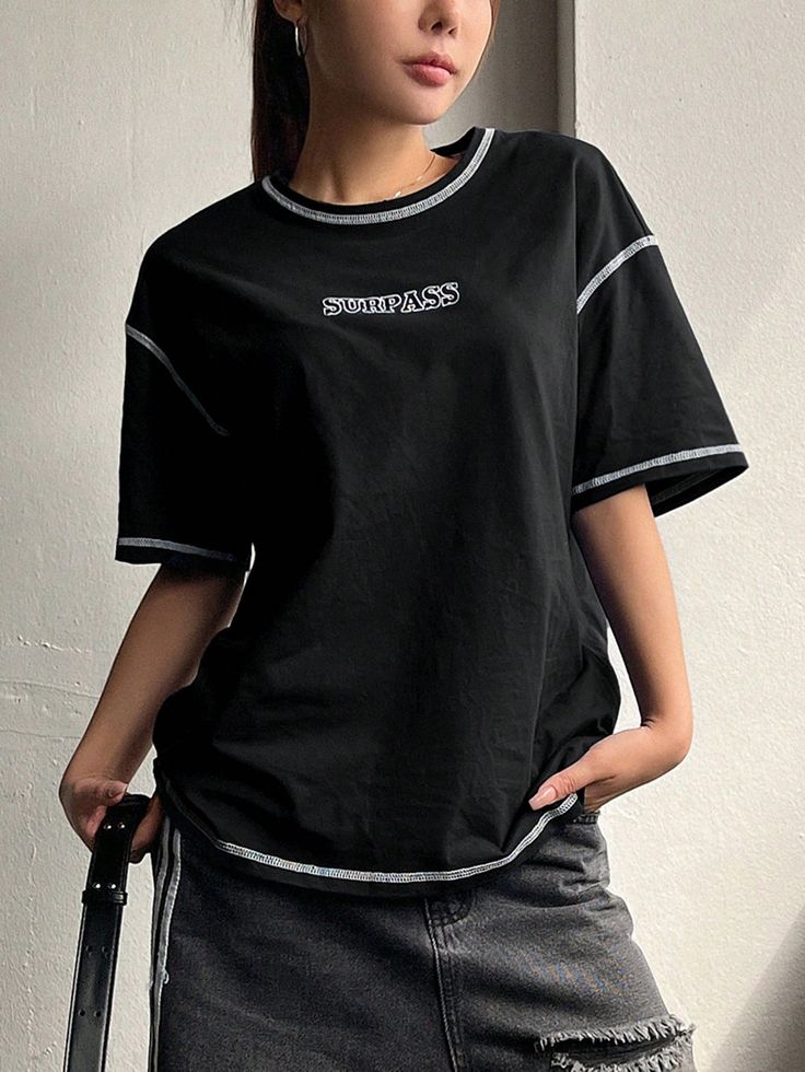 Custom stitched oversized T-shirt with personalized printed design