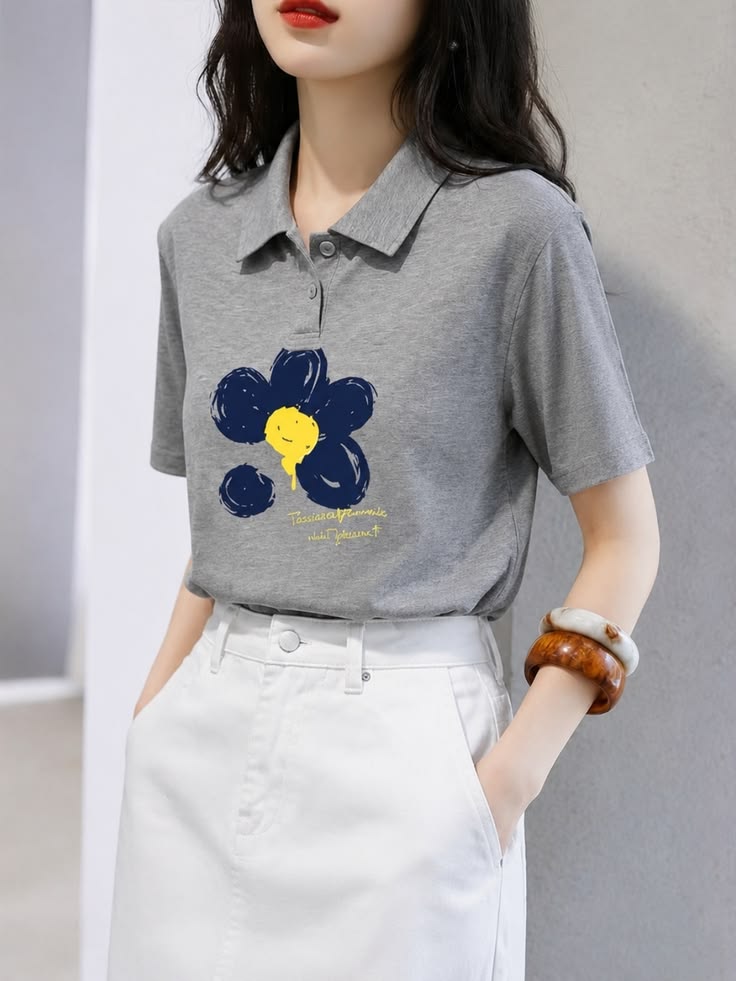 Custom polo T-shirt with personalized printed design