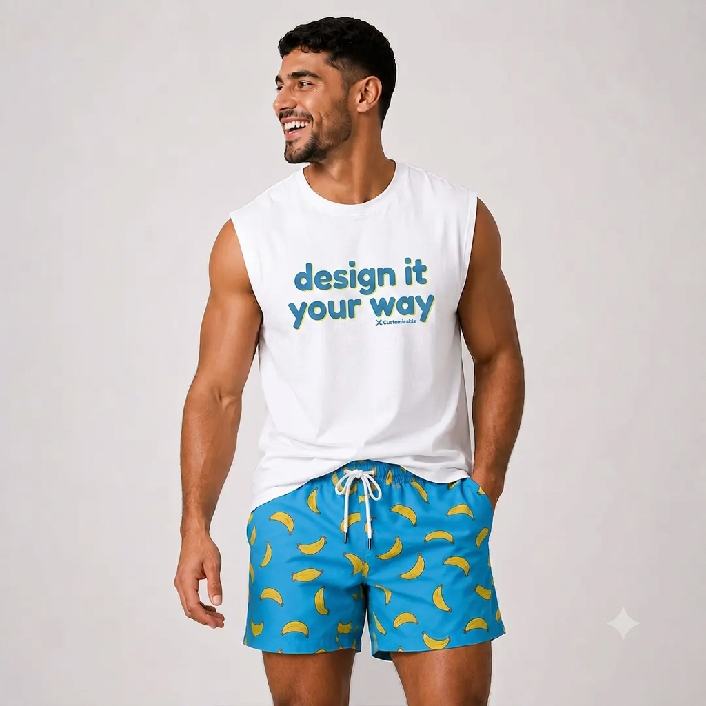 Custom Boulevard oversized tank top with personalized printed design