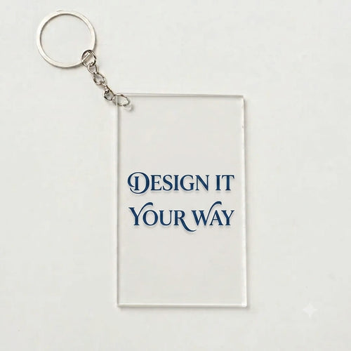 Custom acrylic keychain with personalized printed design