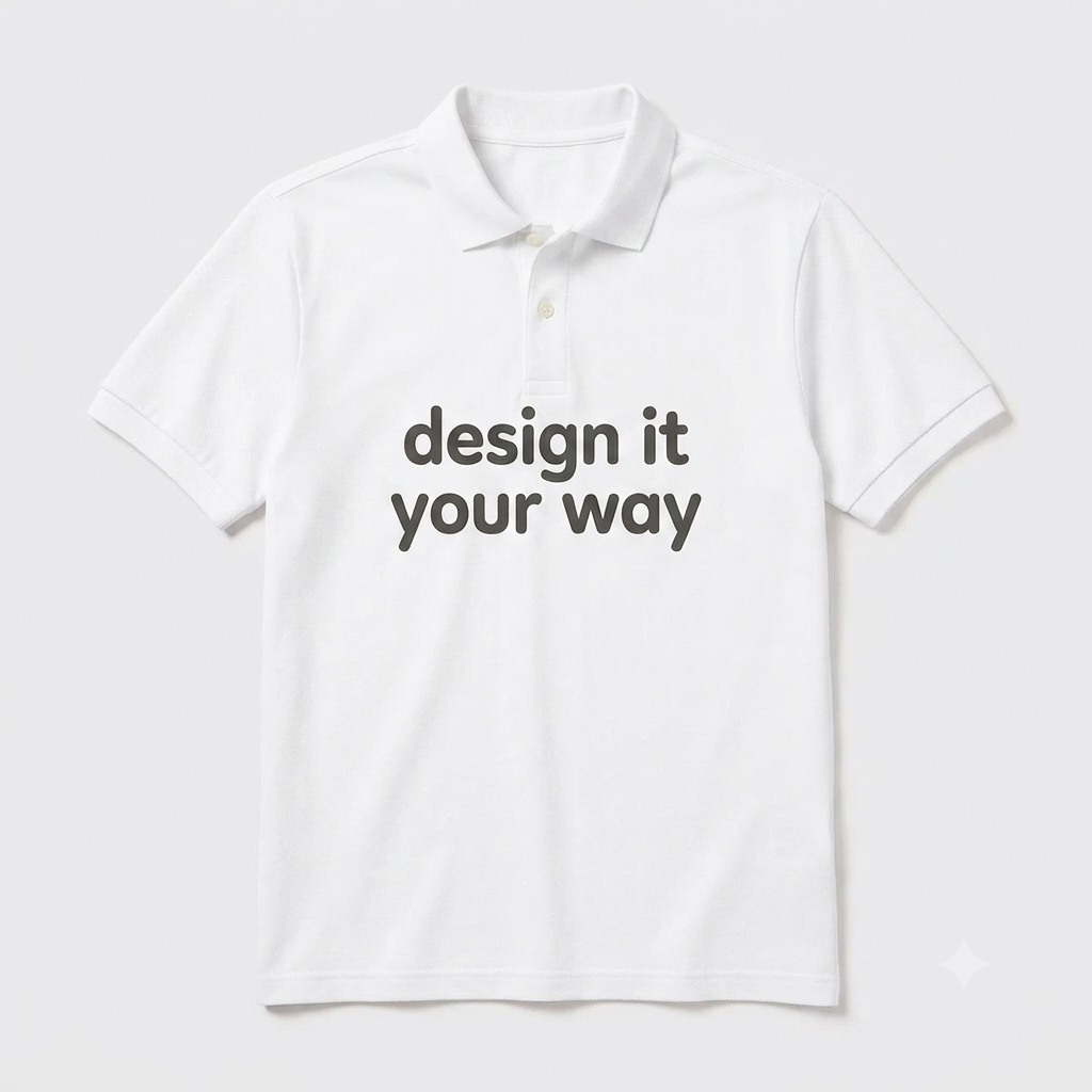 Custom polo T-shirt with personalized printed design