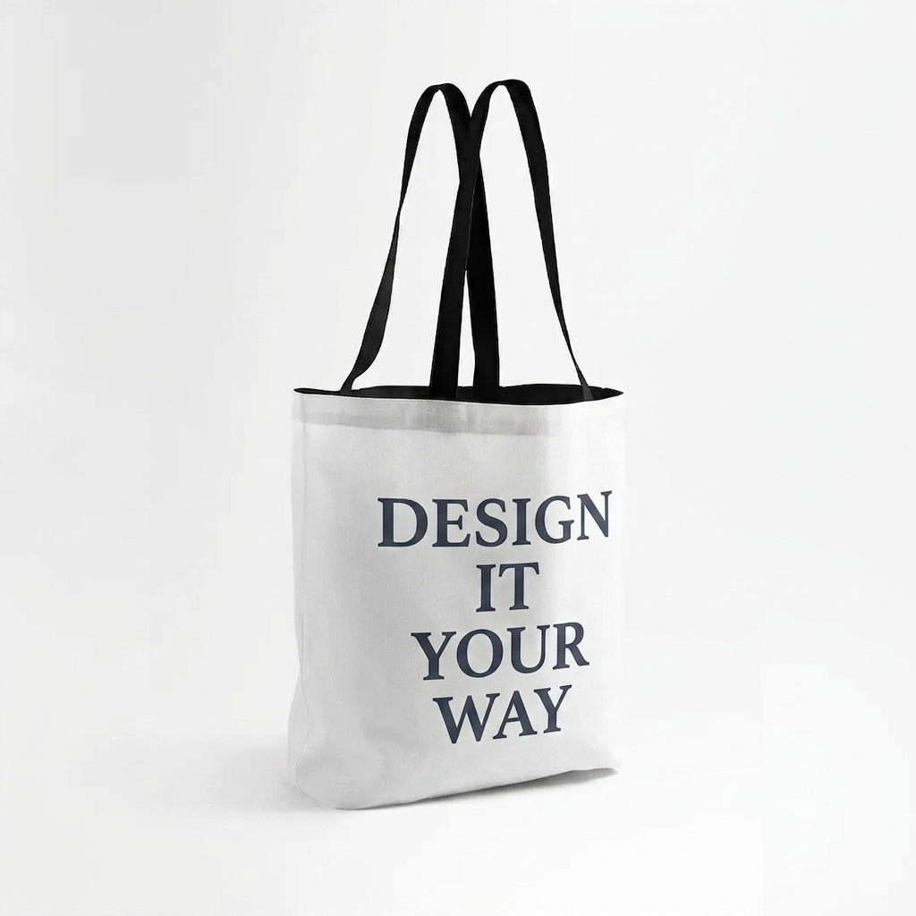 Custom all-over print tote bag with personalized design