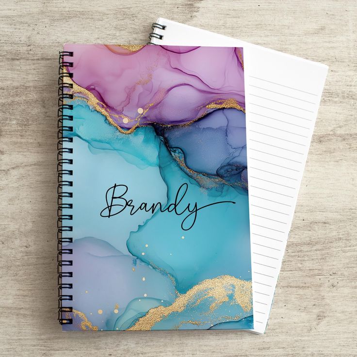 Custom spiral hard notebook with personalized printed cover