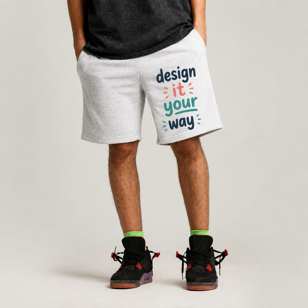 Custom regular sweat shorts with personalized printed design