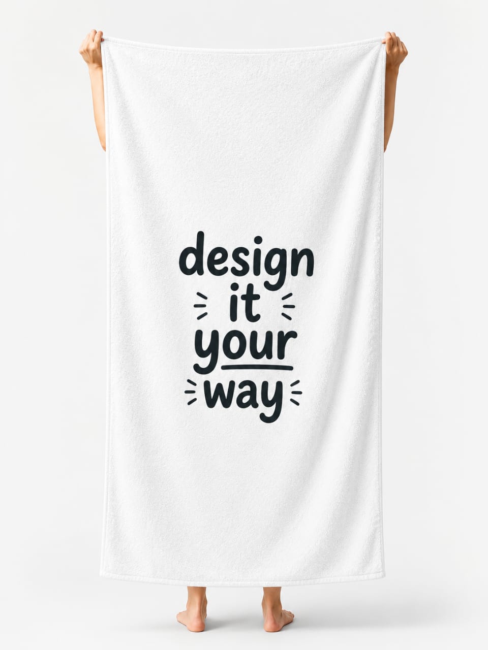 Custom microfiber beach towel with personalized printed design