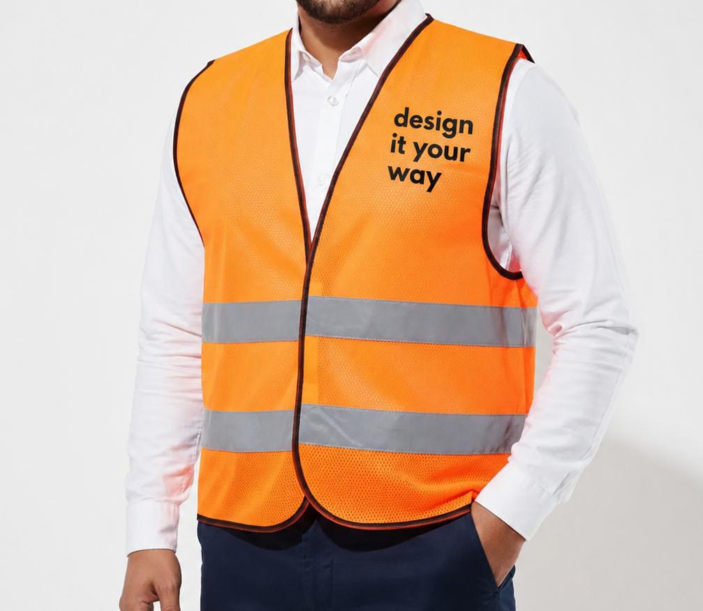 Custom standard safety vest with personalized printed logo