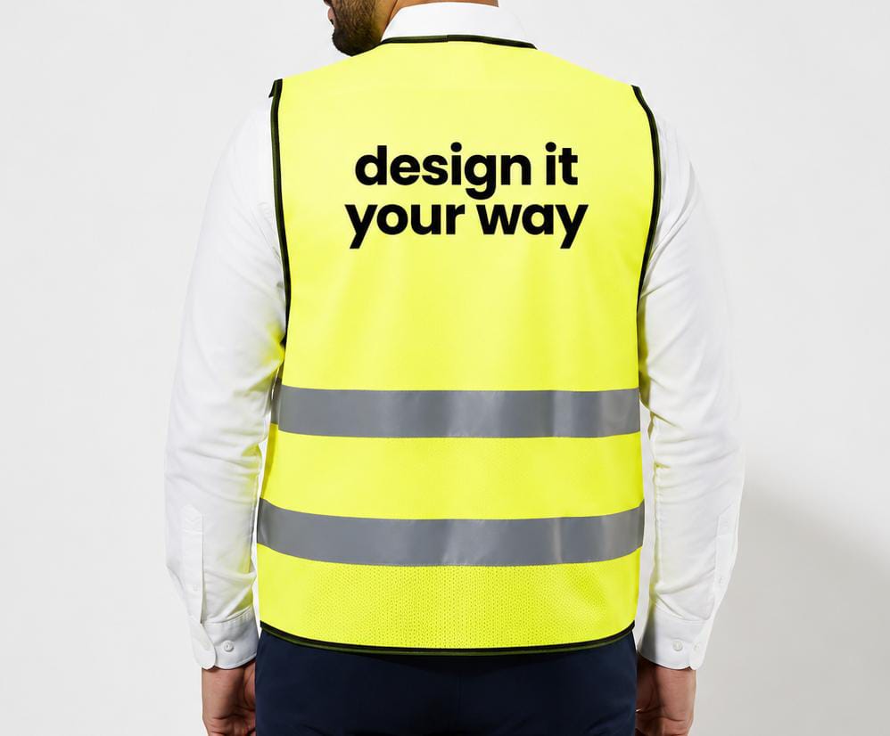 Custom standard safety vest with personalized printed logo