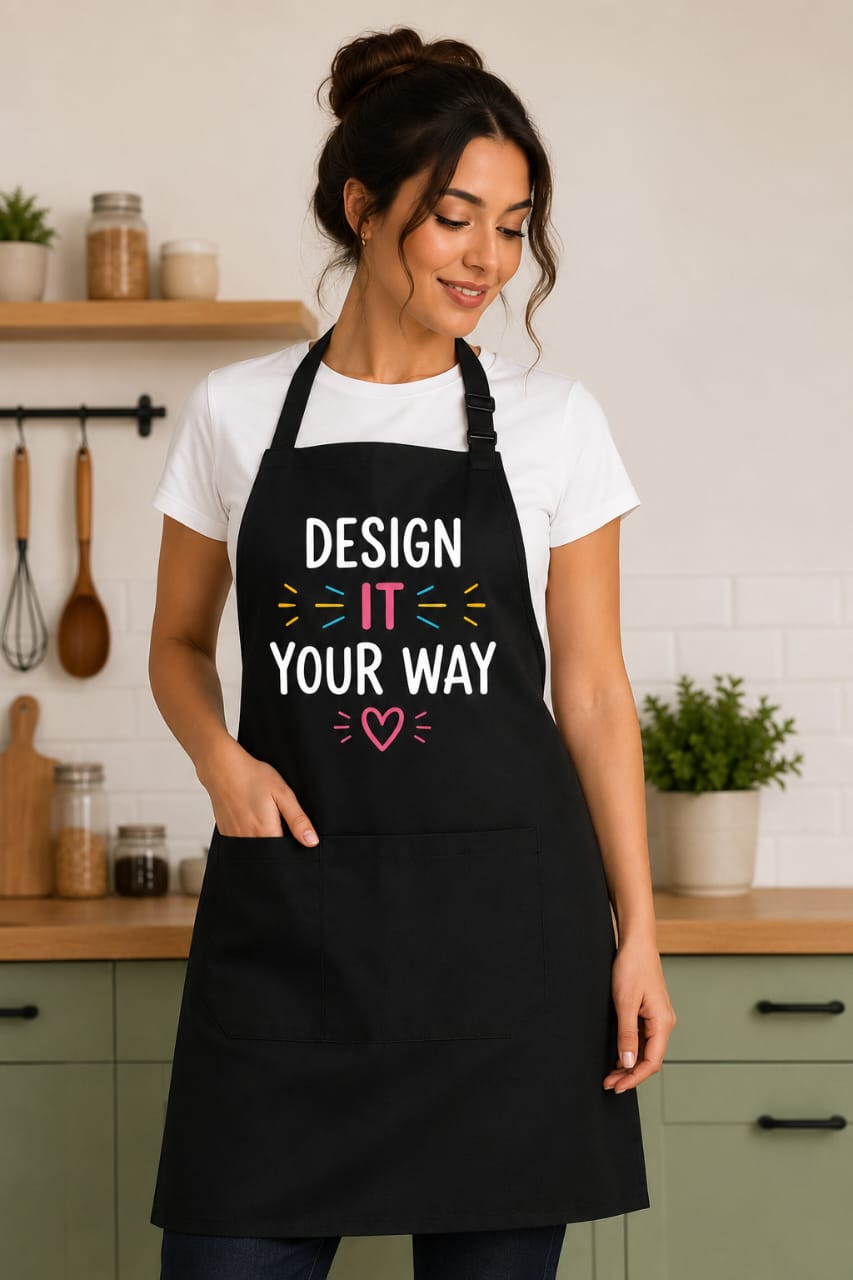 Custom chef apron with personalized printed design