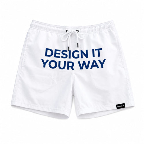 Print-on-demand men's swim shorts with personalized design