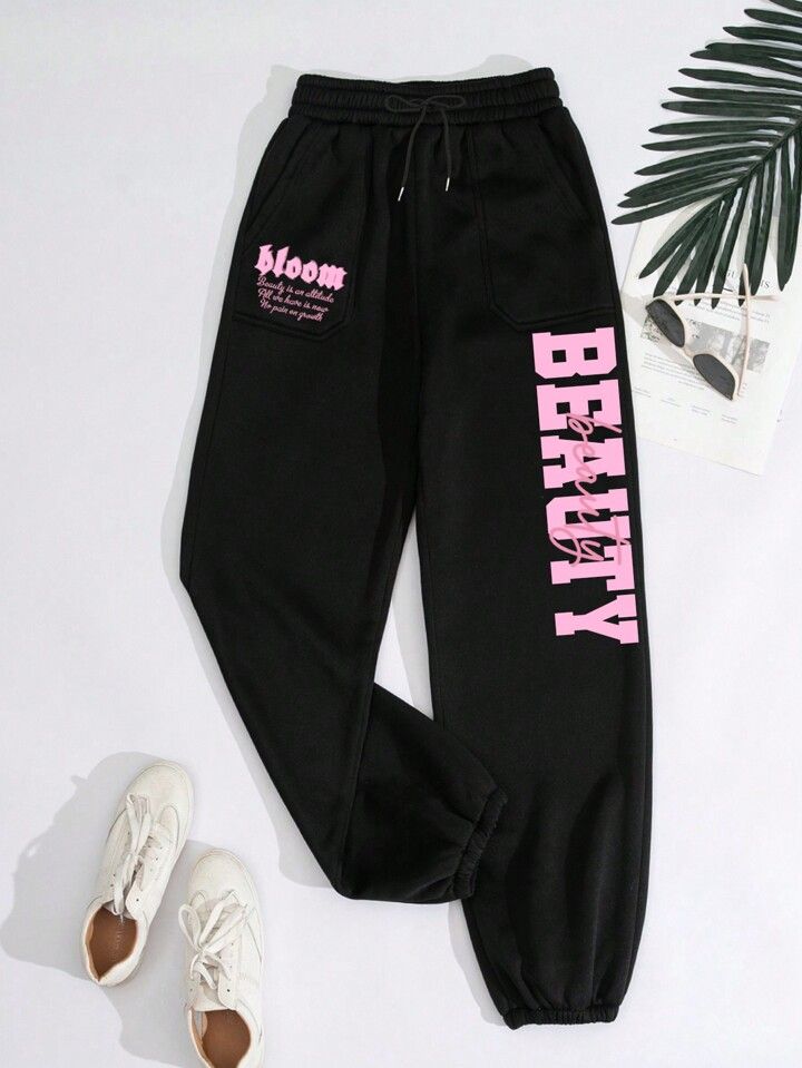Custom banded regular sweatpants with personalized printed design