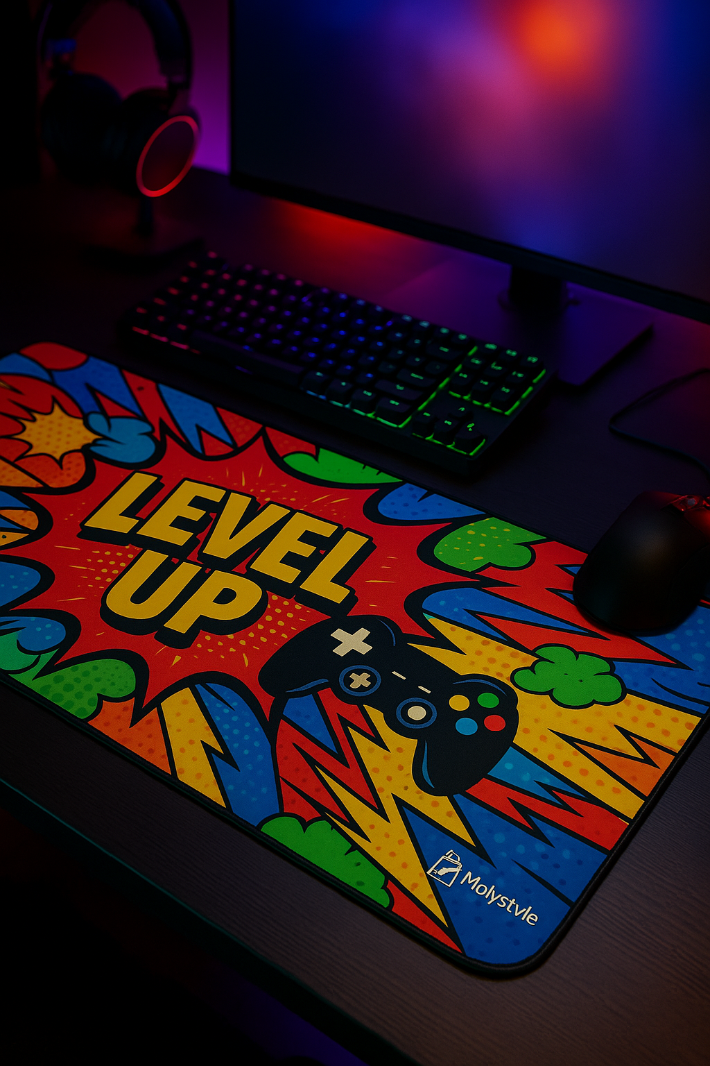 🖱️🔥 XL – LEVEL UP Gaming Mouse Pad
