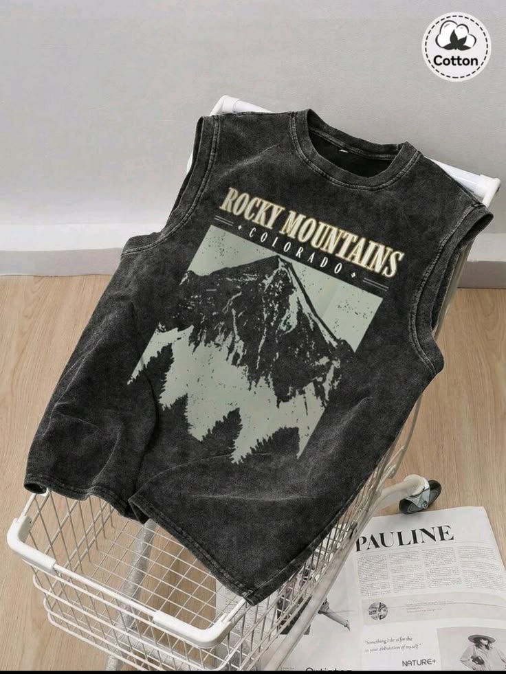 Custom washed oversized tank top with personalized printed design
