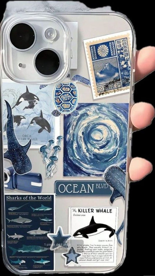 Custom clear phone case with personalized print