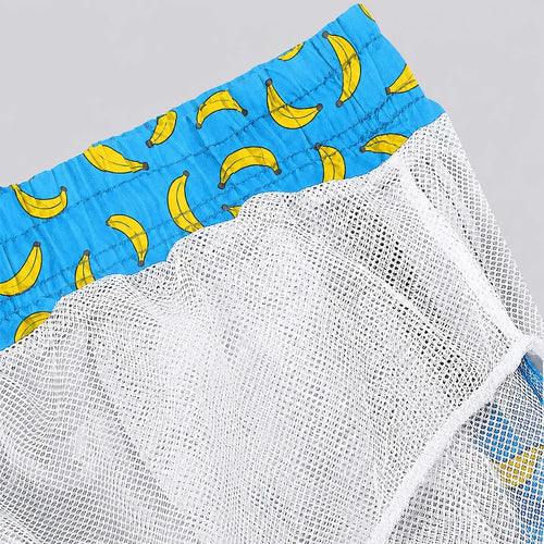 Print-on-demand men's swim shorts with personalized design