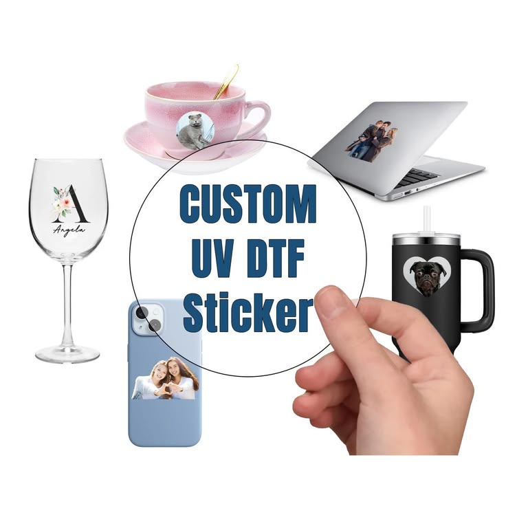 Custom UV DTF sticker pack with personalized designs